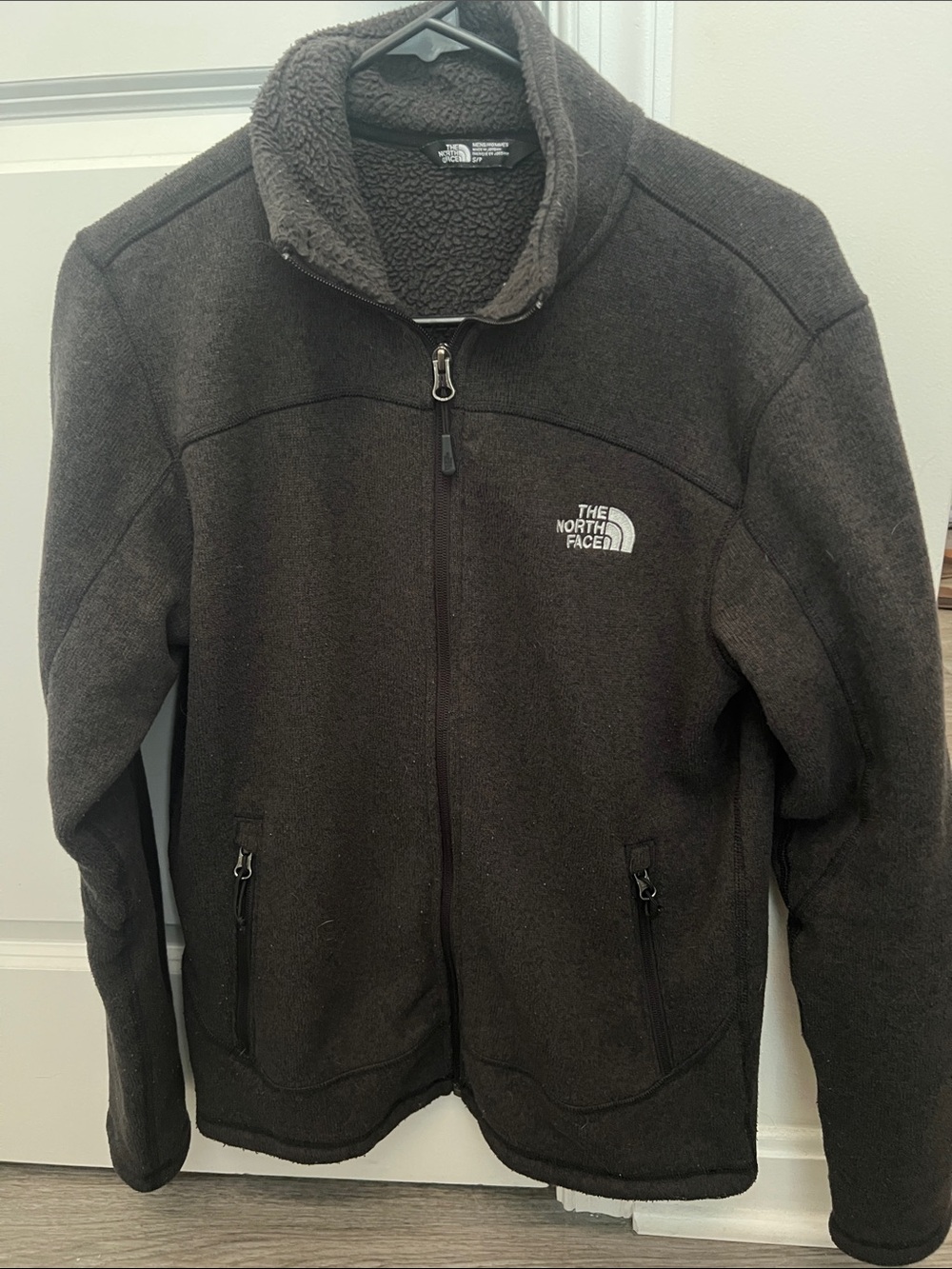 The North Face Dark Grey Full-Zip Sherpa Fleece Jacket